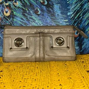 Marc by Marc Jacobs Beige Pebbled Leather Long Wallet